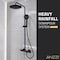 Anzzi Heavy Rainfall Stainless Steel Shower Bar with Hand Sprayer in Matte Black SH-AZ101MB - alternate 6